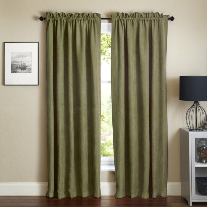 Crownfield Polyester Room Darkening Curtain Pair (Set of 2) - Chic Decora