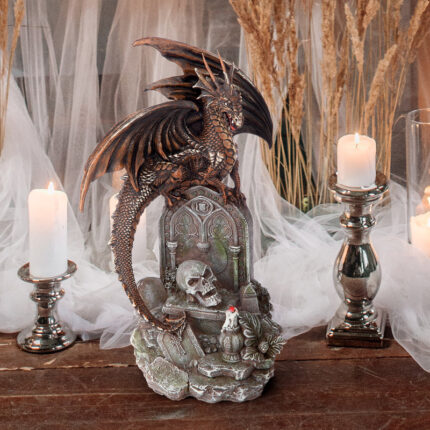 Cruel Wing Castle Graveyard Dragon Figurine - Chic Decora