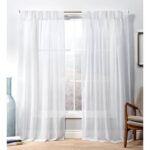 Cushing Polyester Sheer Curtain Pair (Set of 2) - Chic Decora