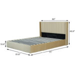 Daizia Lift Up Storage Platform Bed with Winback Headboard - Chic Decora