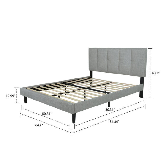 Dajai Upholstered Platform Bed - Chic Decora