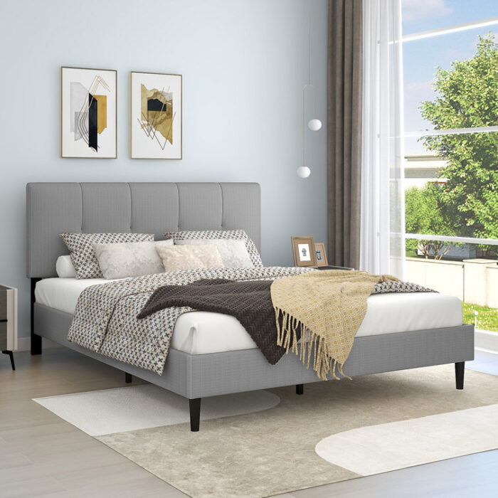 Dajai Upholstered Platform Bed - Chic Decora