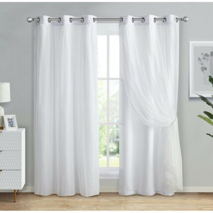 Bonomo Polyester Room Darkening Curtain Pair (Set of 2) - Chic Decora