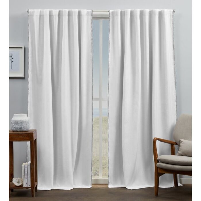 Danes Polyester Room Darkening Curtain Pair (Set of 2) - Chic Decora