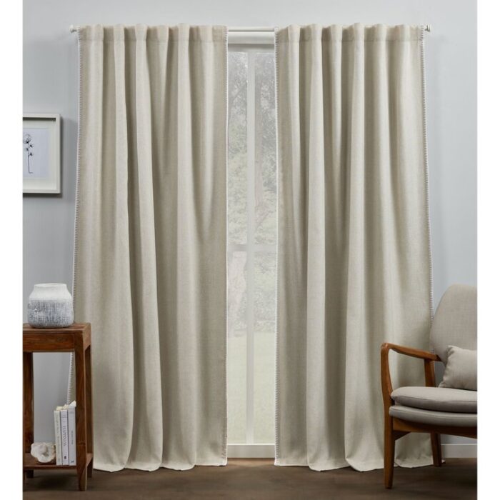 Danes Polyester Room Darkening Curtain Pair (Set of 2) - Chic Decora