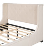 Darcy-Mae Upholstered Wingback Storage Bed - Chic Decora