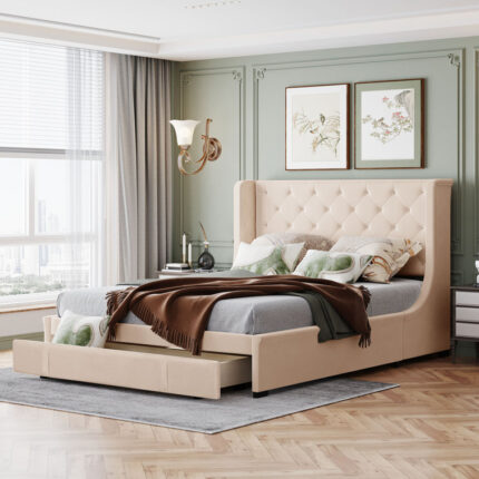 Annaleece Upholstered Sleigh Bed - Chic Decora