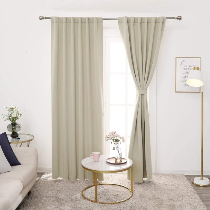 Darlington Polyester Room Darkening Curtain Pair (Set of 2) - Chic Decora