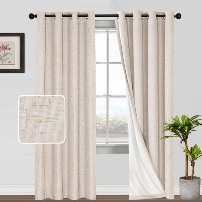 Dawain Polyester Blackout Curtain Pair (Set of 2) - Chic Decora