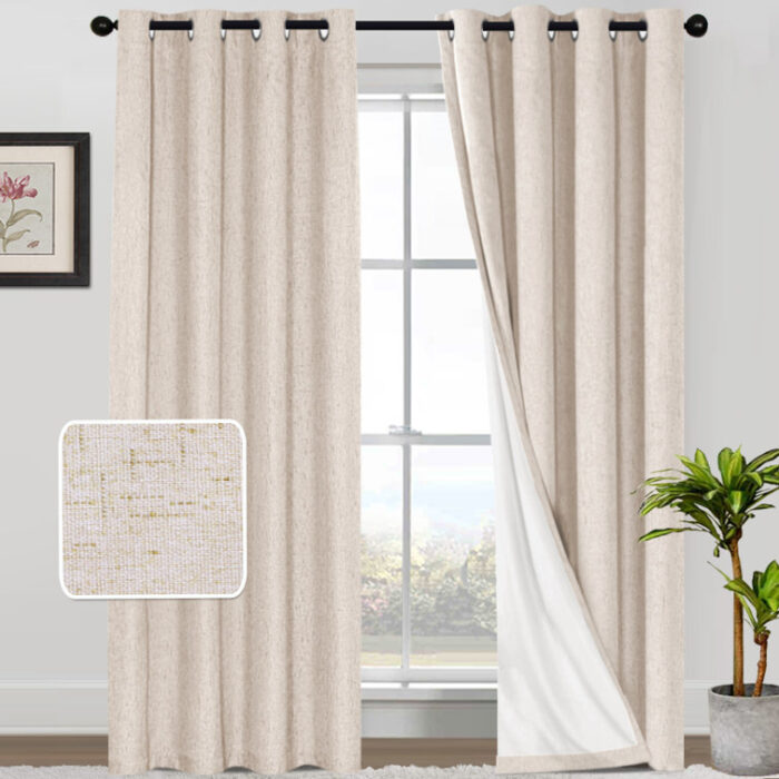 Dawain Polyester Blackout Curtain Pair (Set of 2) - Chic Decora