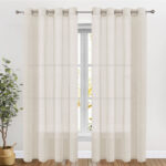 Dawan Linen Semi Sheer Curtain Pair (Set of 2) - Chic Decora