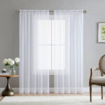 Polyester Sheer Curtain Pair (Set of 2) - Chic Decora