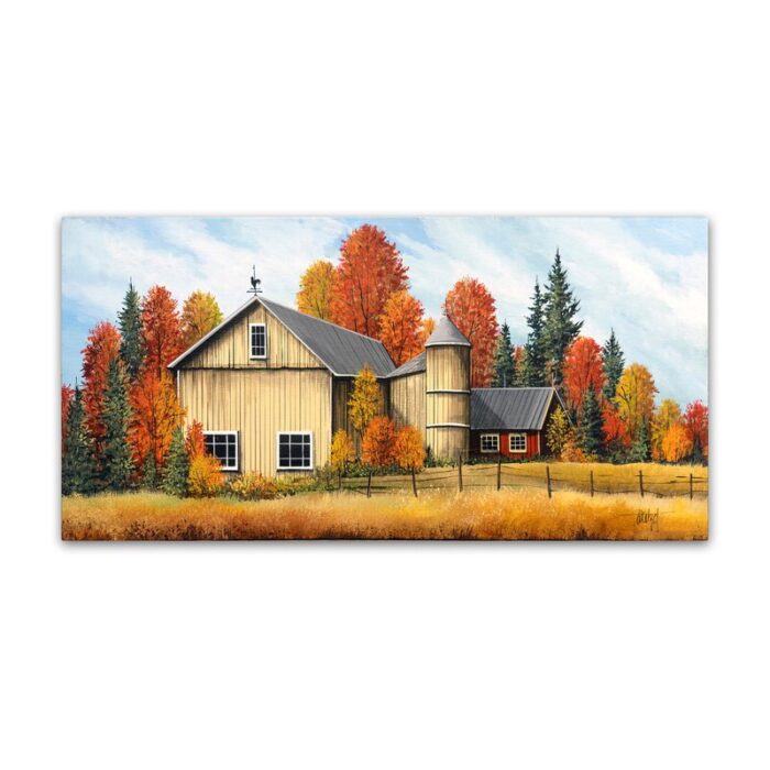 Debbi Wetzel ” Yellow Barn Fall ” by Debbi Wetzel - Chic Decora