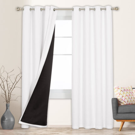 Paradox Polyester Sheer Curtain Pair (Set of 2) - Chic Decora