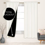 Deconovo 100 Percent Blackout with Liner Rod Pocket Curtain Panel Pair (Set of 2) - Chic Decora