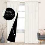 Deconovo 100 Percent Blackout with Liner Rod Pocket Curtain Panel Pair (Set of 2) - Chic Decora