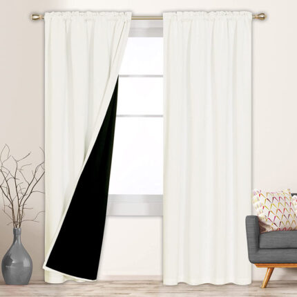 Hoyt Polyester Semi Sheer Curtain Pair (Set of 2) - Chic Decora