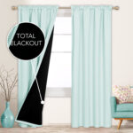 Deconovo 100 Percent Blackout with Liner Rod Pocket Curtain Panel Pair (Set of 2) - Chic Decora