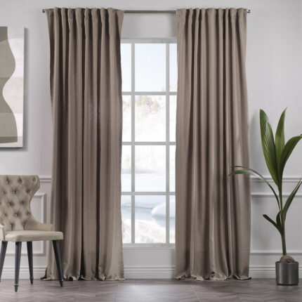 Alexander Polyester Room Darkening Curtain Pair (Set of 2) - Chic Decora