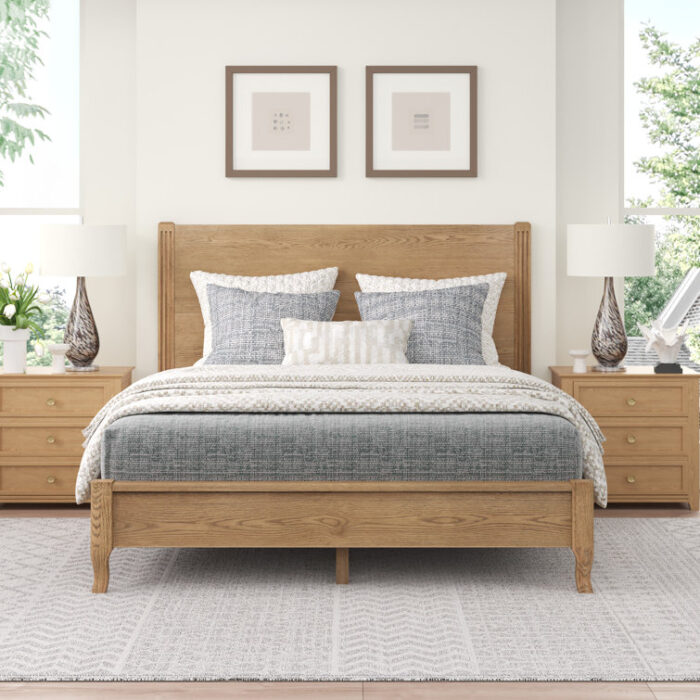 Deelan Solid Wood Slat Bed - Chic Decora