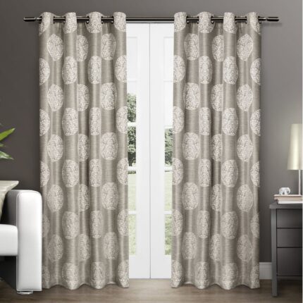 Lesly Polyester Blackout Curtain Pair (Set of 2) - Chic Decora