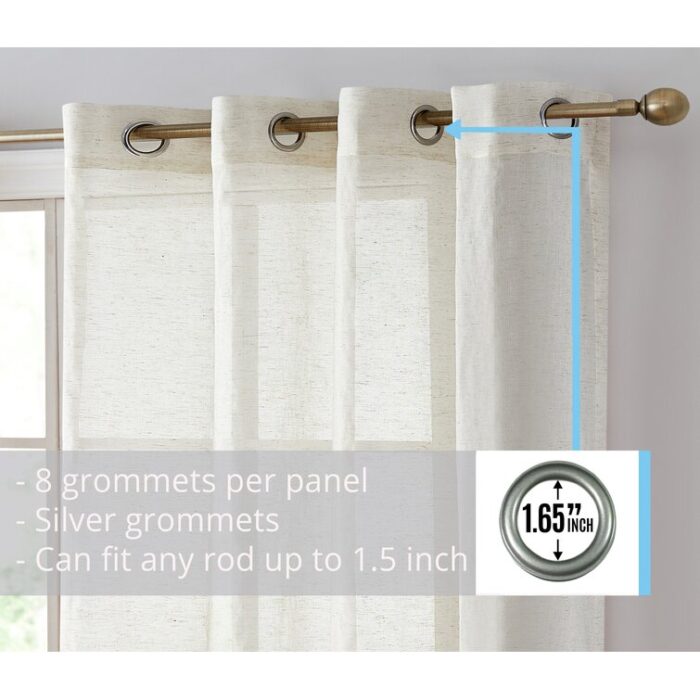 Delexis Semi Sheer Curtain Pair (Set of 2) - Chic Decora