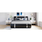 Demeatrice Platform Bed with a Hydraulic Storage System, Upholstered Bed, Bed Frame - Chic Decora