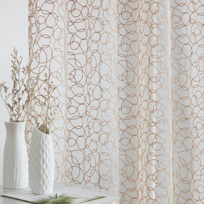 Denis Polyester Semi Sheer Curtain Pair (Set of 2) - Chic Decora