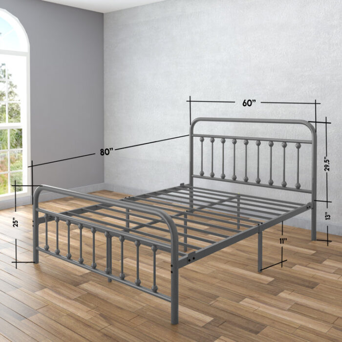 Deora Metal Open-Frame Bed - Chic Decora