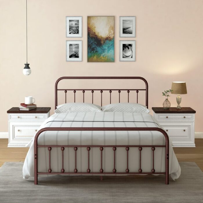 Deora Metal Open-Frame Bed - Chic Decora