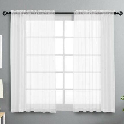 Barretti Sheer Curtain Pair (Set of 2) - Chic Decora