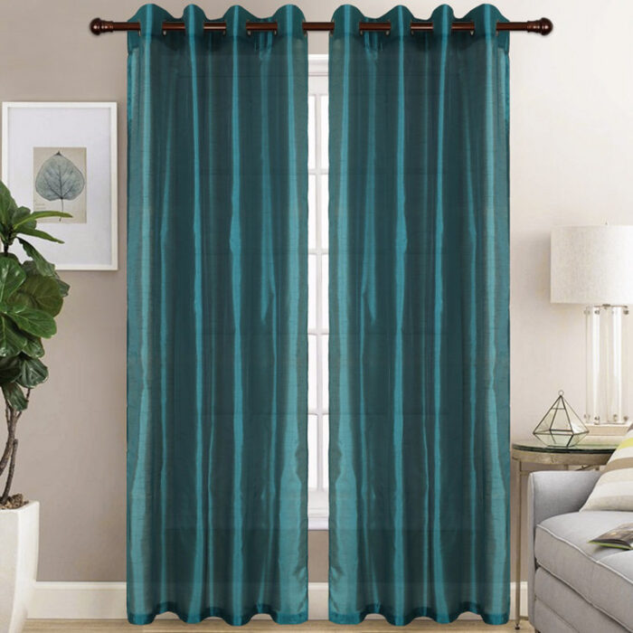 Diredra Polyester Semi Sheer Curtain Pair (Set of 2) - Chic Decora