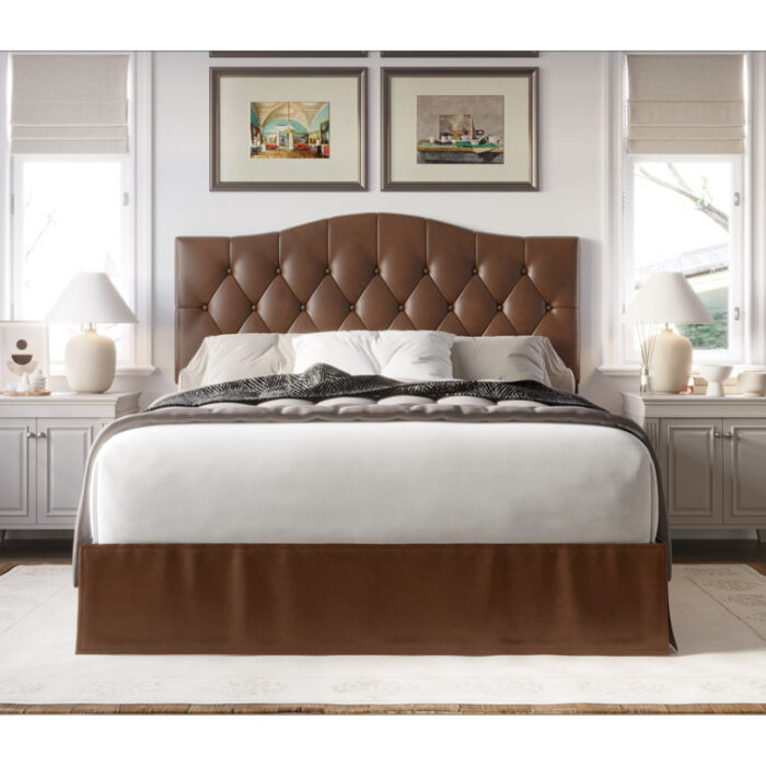 Dirksje Vegan Leather Bed - Chic Decora