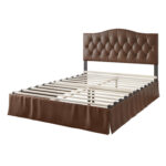 Dirksje Vegan Leather Bed - Chic Decora