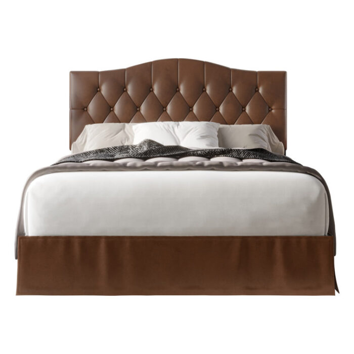 Dirksje Vegan Leather Bed - Chic Decora