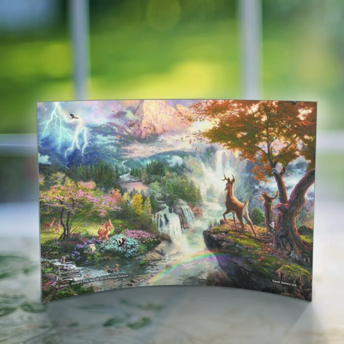 Disney Bambi’s First Year Thomas Kinkade Curved Acrylic Print - Chic Decora