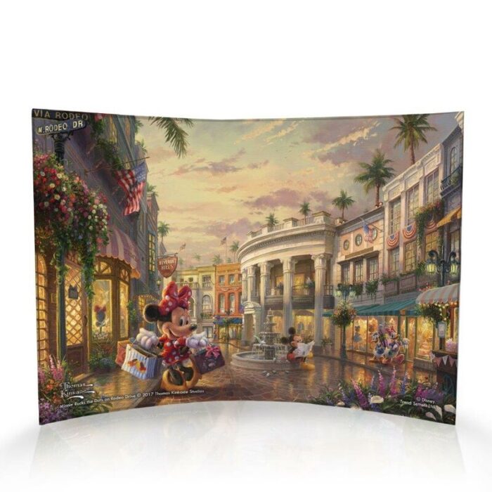 Disney Minnie Mouse Rock the Dots on Rodeo Drive Curved Acrylic Print - Chic Decora