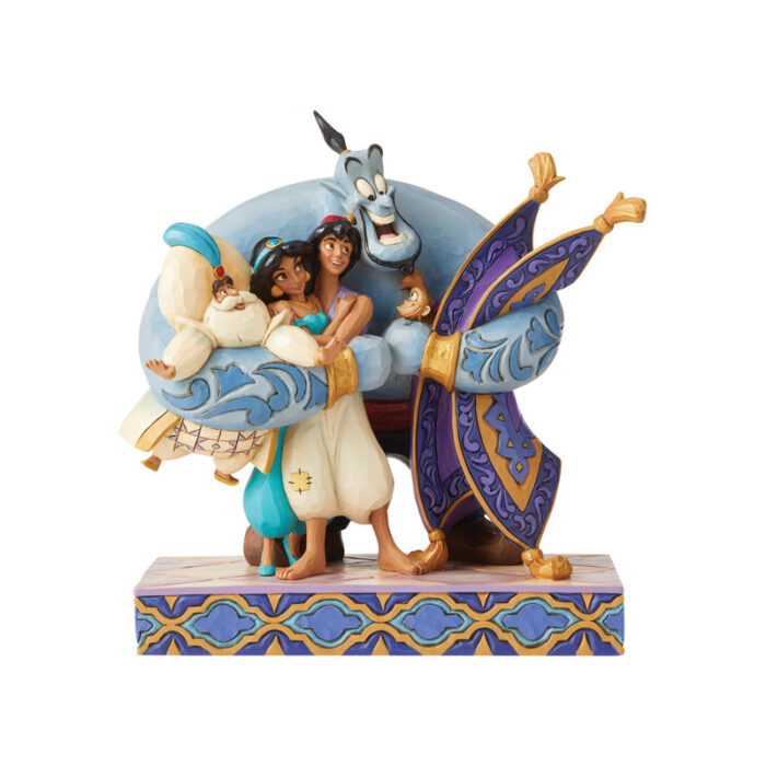 Disney Traditions Aladdin Group Hug Figurine 7.9in H - Chic Decora