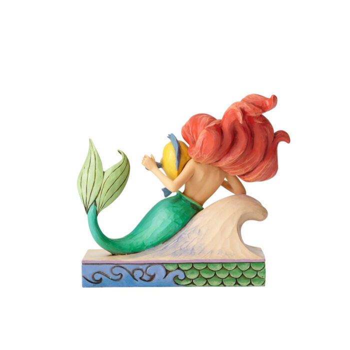 Disney Traditions Ariel with Flounder Figurine 5.3in H - Chic Decora