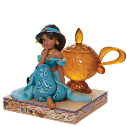 Disney Traditions Jasmine & Genie Lamp Figurine 5.3in H - Chic Decora