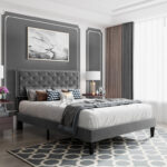 Divino Upholstered Platform Bed - Chic Decora