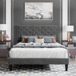 Divino Upholstered Platform Bed - Chic Decora