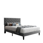 Divino Upholstered Platform Bed - Chic Decora