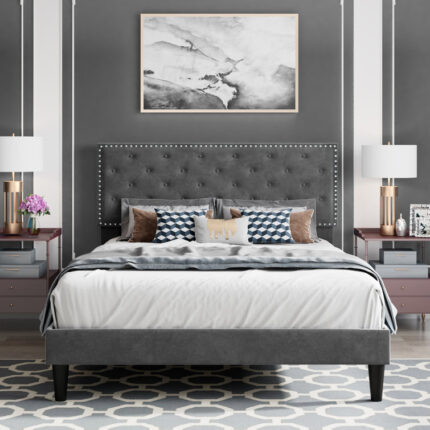 Venice Metal Platform Bed - Chic Decora