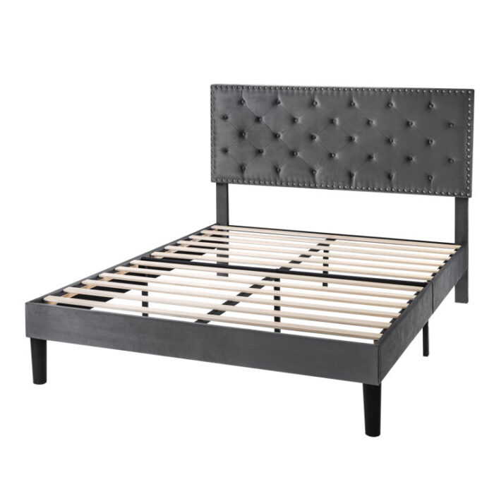 Divino Upholstered Platform Bed - Chic Decora