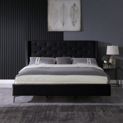 Upholstered Wingback Bed - Chic Decora