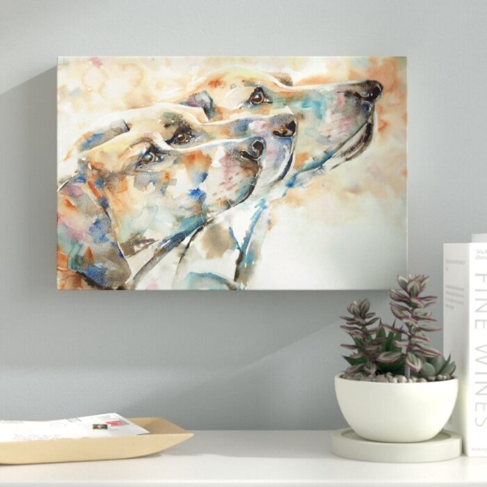 Dogs Painting on Canvas - Chic Decora