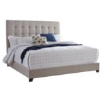 Dolante King Tufted Upholstered Low Profile Standard Bed - Chic Decora