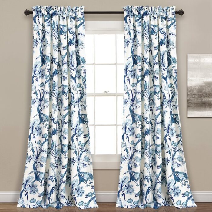 Dolores Polyester Room Darkening Curtain Pair (Set of 2) - Chic Decora