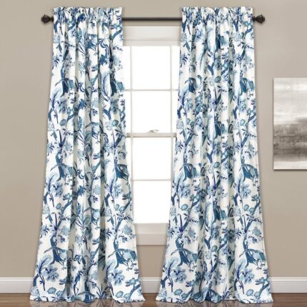 Dolores Polyester Room Darkening Curtain Pair (Set of 2) - Chic Decora